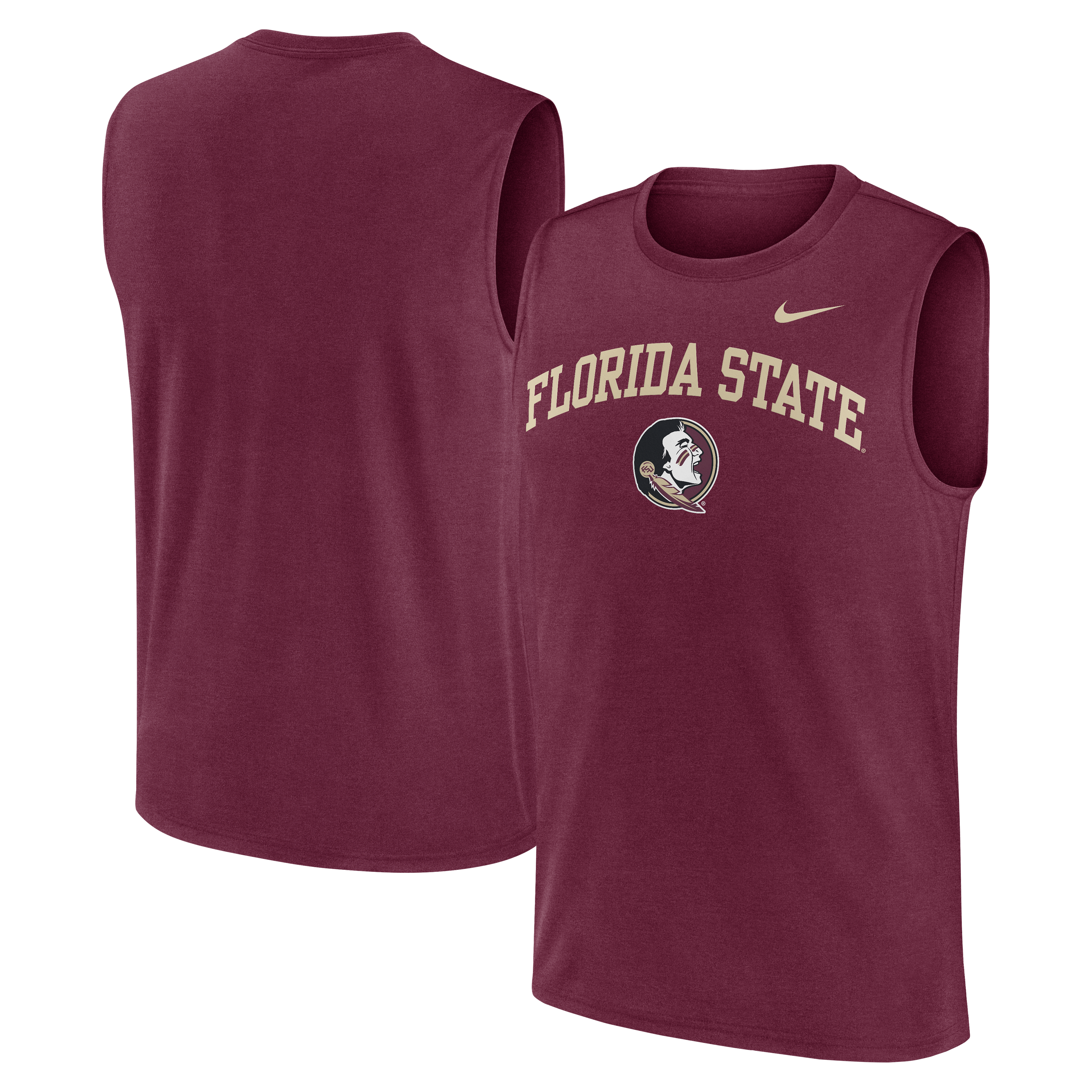 Men's Nike Garnet Florida State Seminoles Primetime Legend Arch Dri-FIT Muscle Tank Top