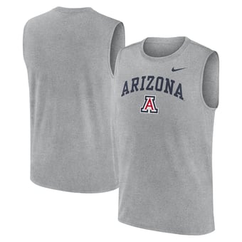 Men's Nike Heather Gray Arizona Wildcats Primetime Legend Arch Dri-FIT Muscle Tank Top
