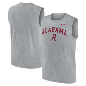 Men's Nike Heather Gray Alabama Crimson Tide Primetime Legend Arch Dri-FIT Muscle Tank Top