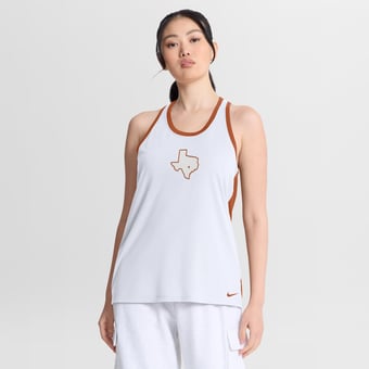 Women's Nike  White Texas Longhorns Reversible Racerback Tank Top