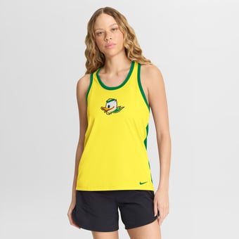 Women's Nike  Yellow Oregon Ducks Reversible Racerback Tank Top