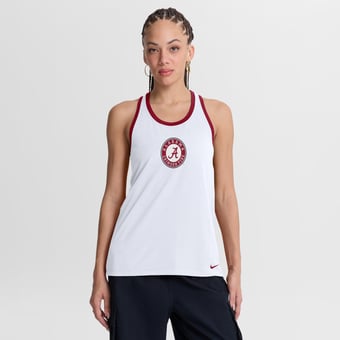 Women's Nike  White Alabama Crimson Tide Reversible Racerback Tank Top