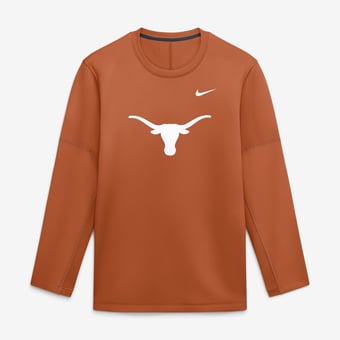 Men's Nike Texas Orange Texas Longhorns 2026 Sideline Coaches Therma-FIT Long Sleeve Top