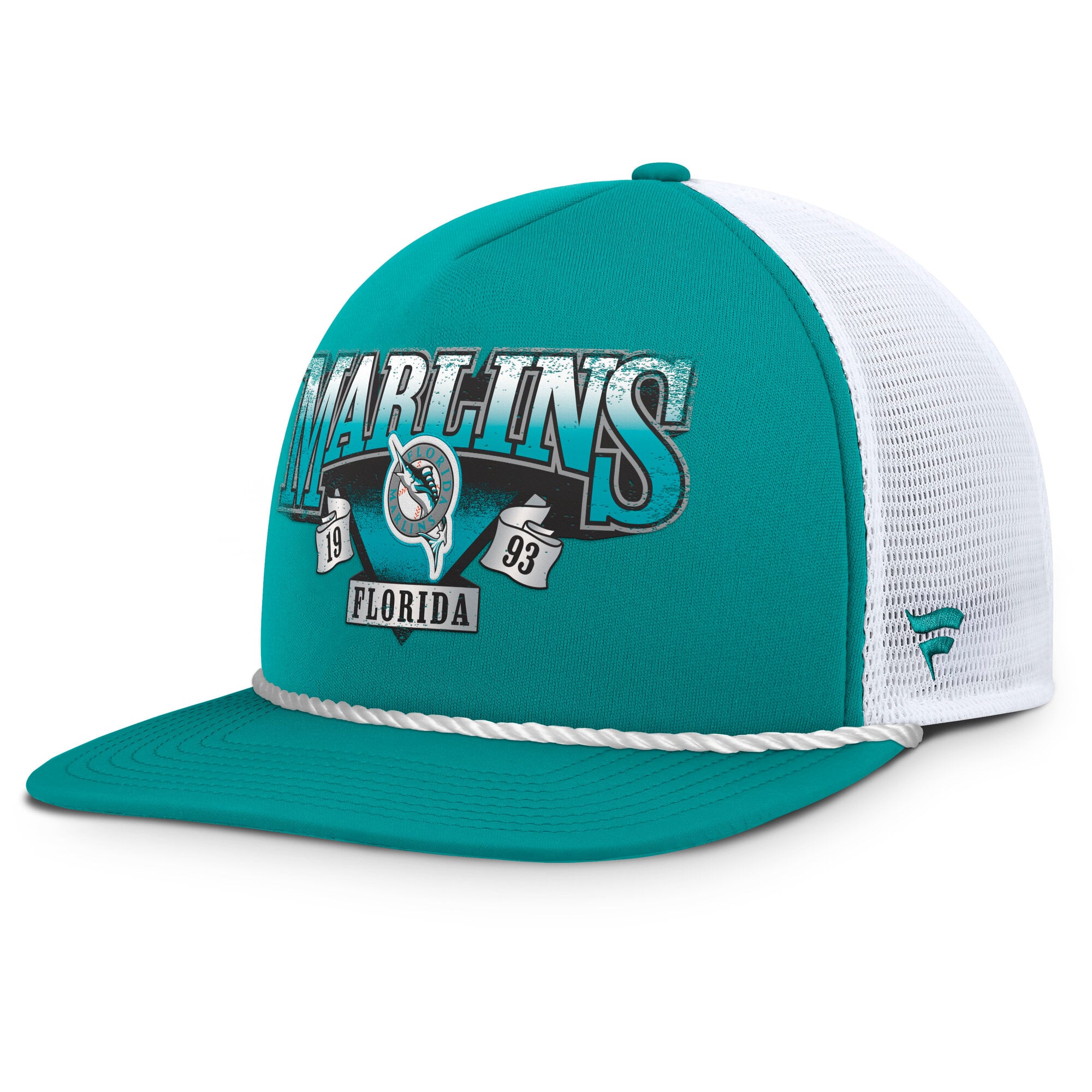 Men's Fanatics Teal/White Florida Marlins Cooperstown Collection Recall Snapback Hat