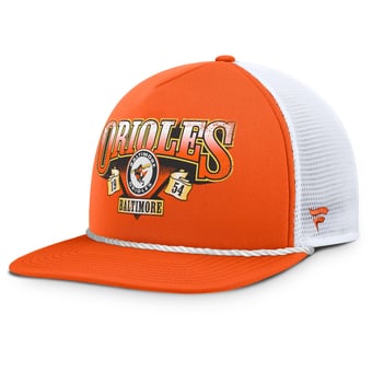 Men's Fanatics Orange/White Baltimore Orioles Recall Snapback Hat