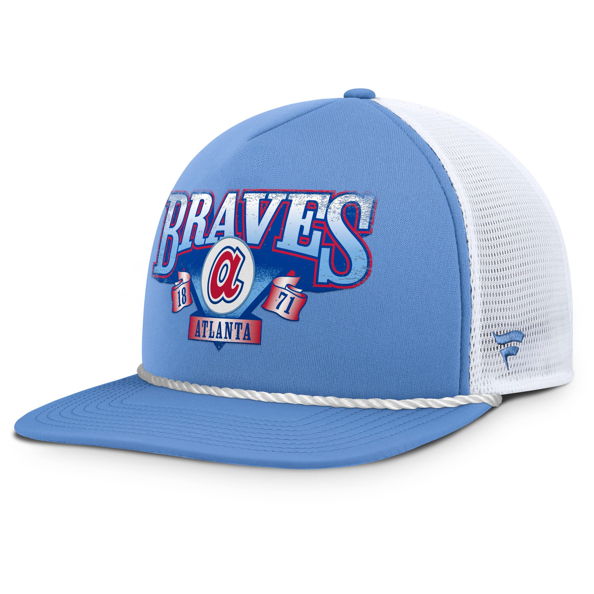 Men's Fanatics Light Blue/White Atlanta Braves Recall Snapback Hat
