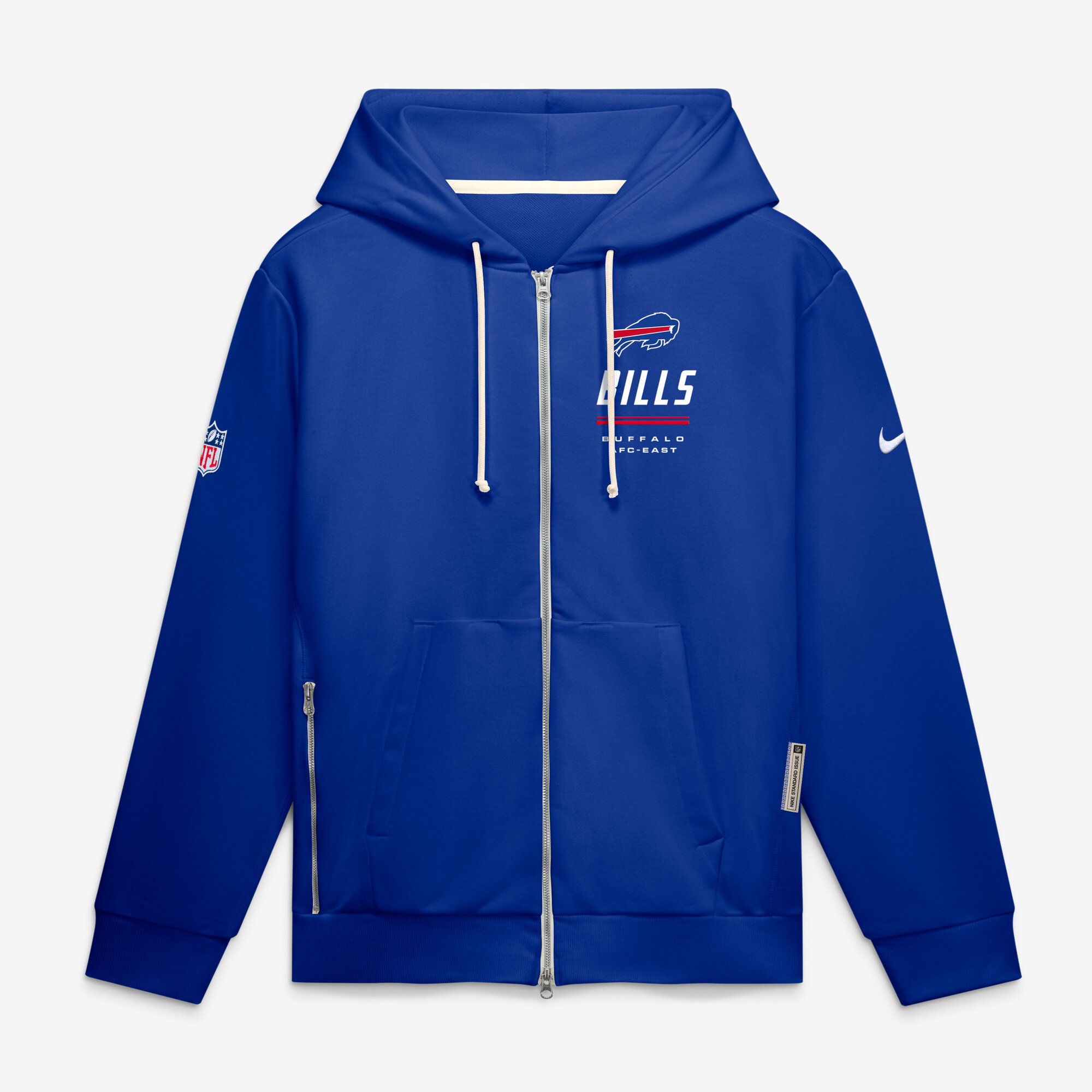 Men’s Nike Royal Buffalo Bills Sideline Standard Issue Quarterback Scramble Dri-FIT Full-Zip Hoodie Men’s Nike Royal Buffalo Bills Sideline Standard Issue Quarterback Scramble Dri-FIT Full-Zip Hoodie