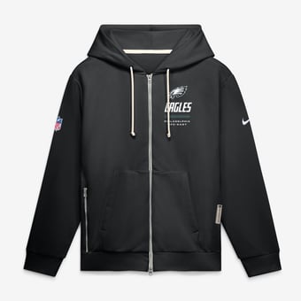Men's Nike Black Philadelphia Eagles Sideline Standard Issue Quarterback Scramble Dri-FIT Full-Zip Hoodie