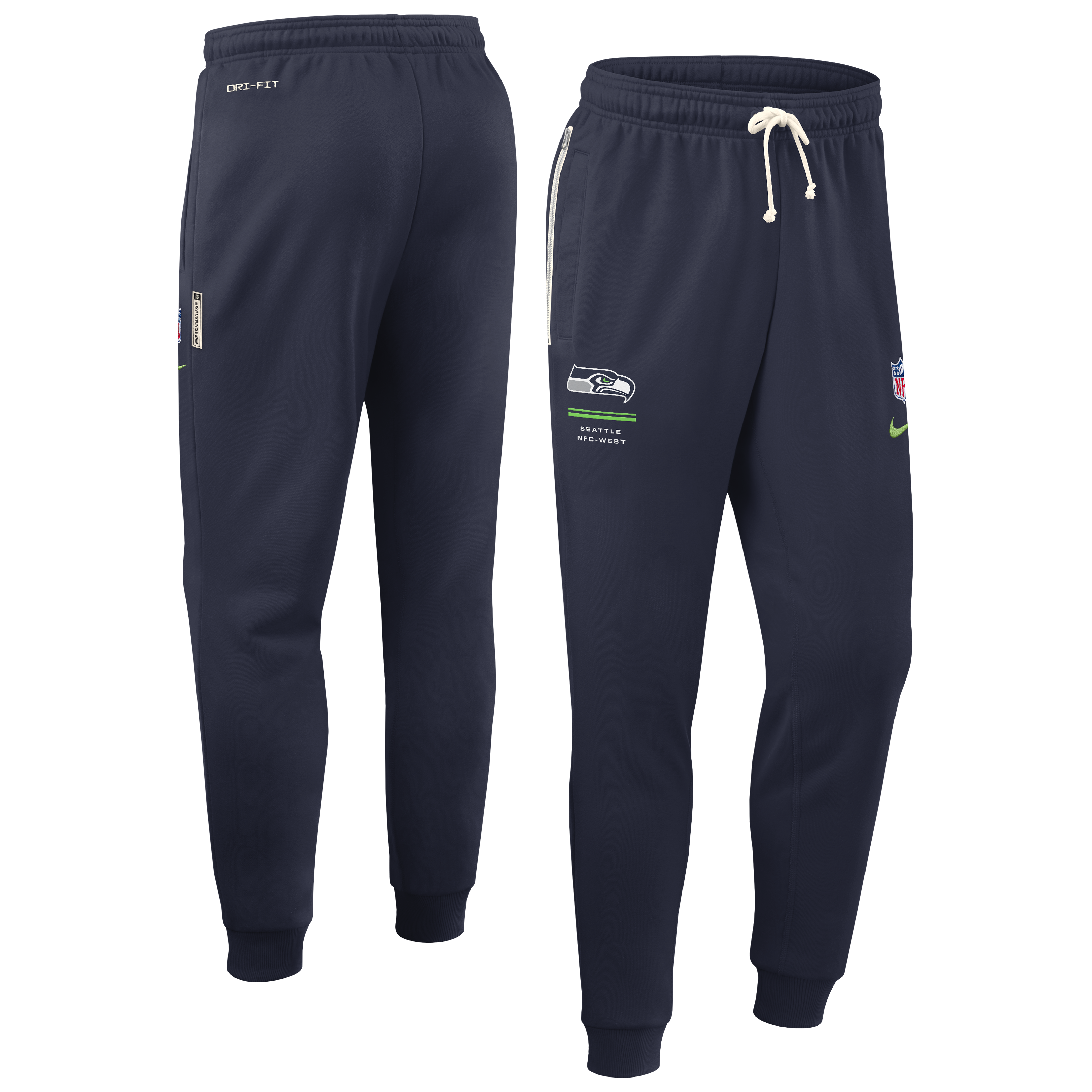 Men's Nike College Navy Seattle Seahawks Sideline Standard Issue Touchback Kick Dri-FIT Taper Pants