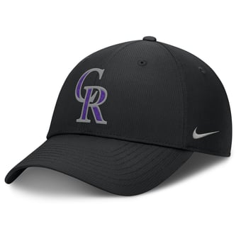 Men's Nike  Black Colorado Rockies Dri-FIT Club Adjustable Hat