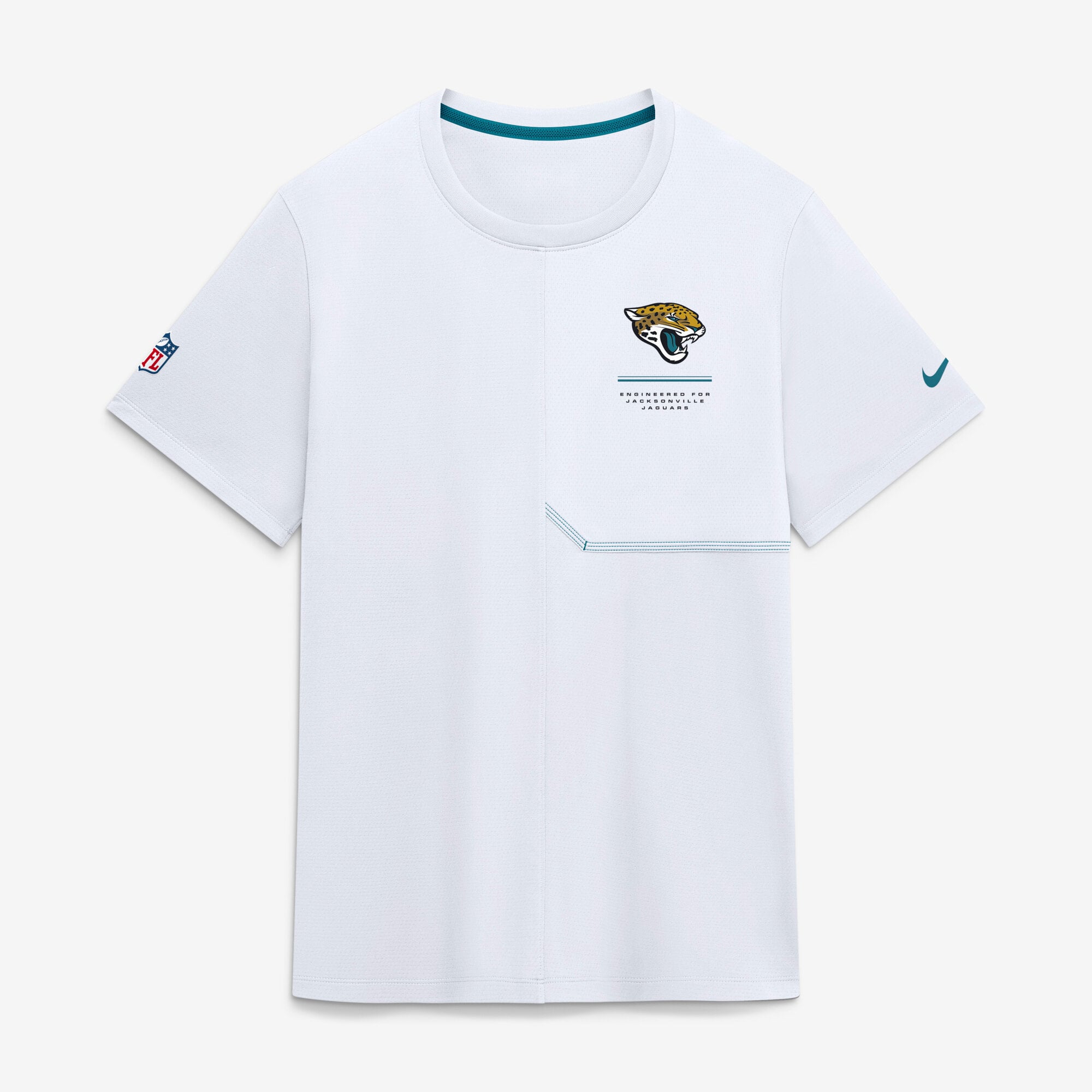 Men’s Nike White Jacksonville Jaguars Sideline UV Dri-FIT Coaches Shirt