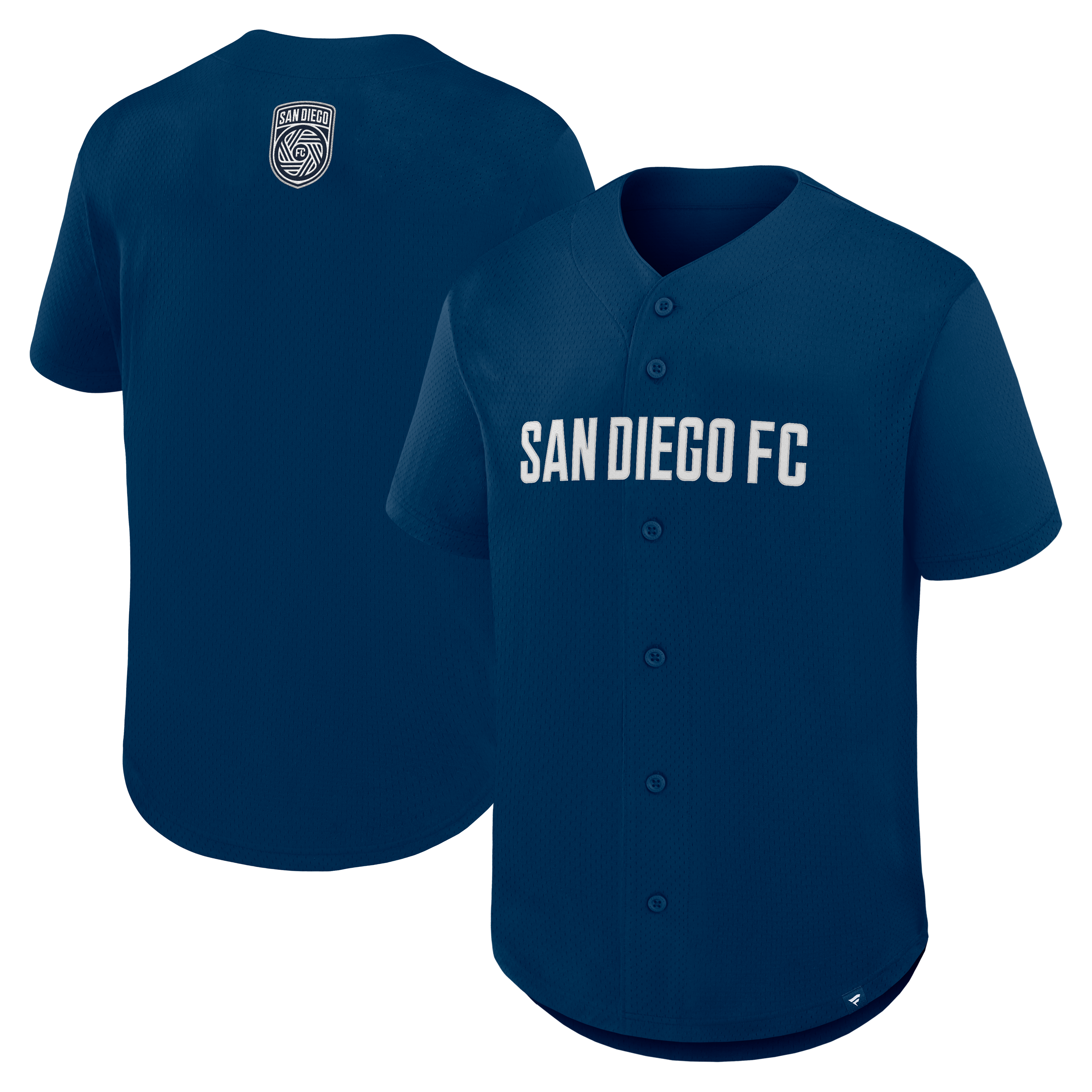 Men's Fanatics Navy San Diego FC Maximum Intensity Button-Up Jersey