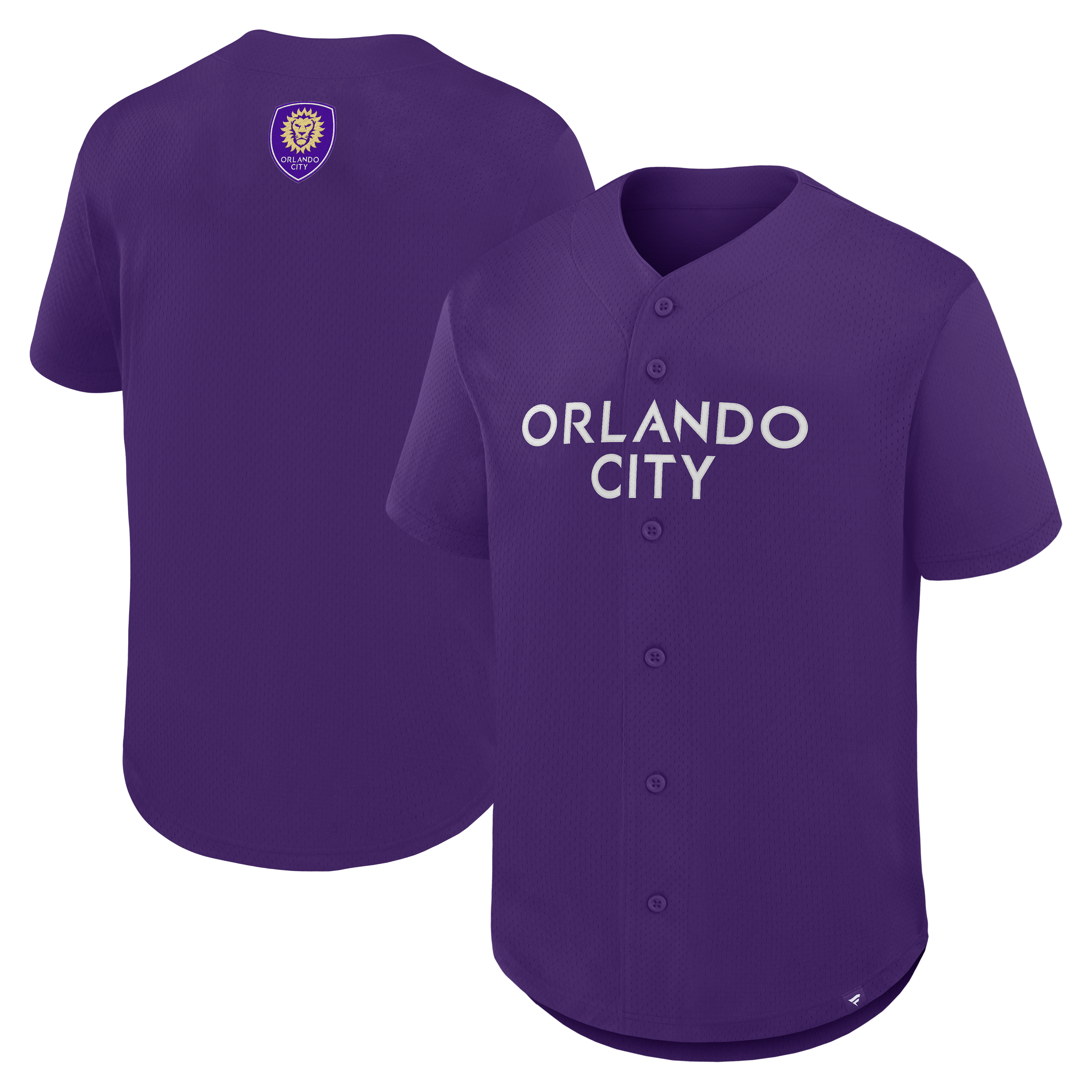 Men's Fanatics Purple Orlando City SC Maximum Intensity Button-Up Jersey