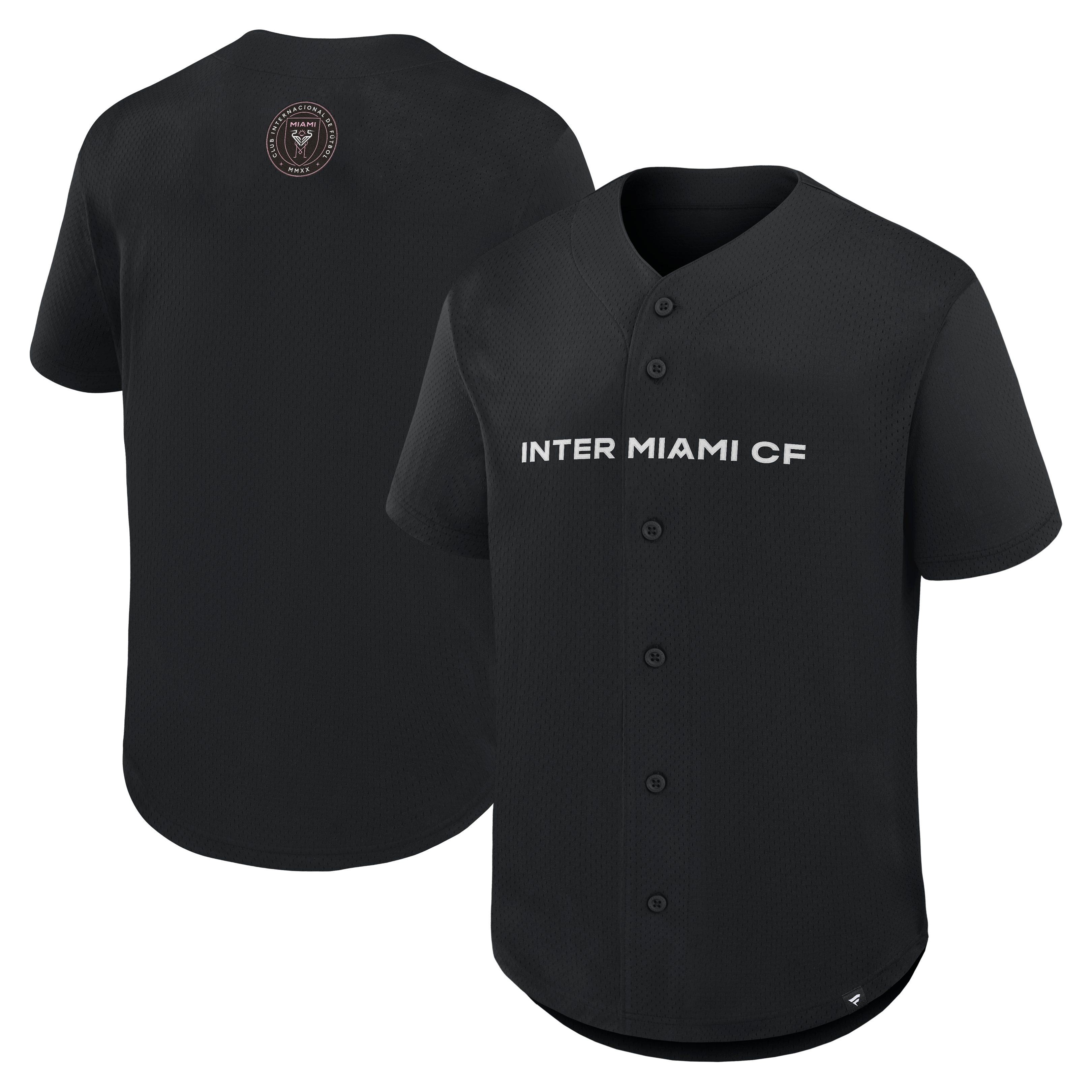 Men's Fanatics Black Inter Miami CF Maximum Intensity Button-Up Jersey