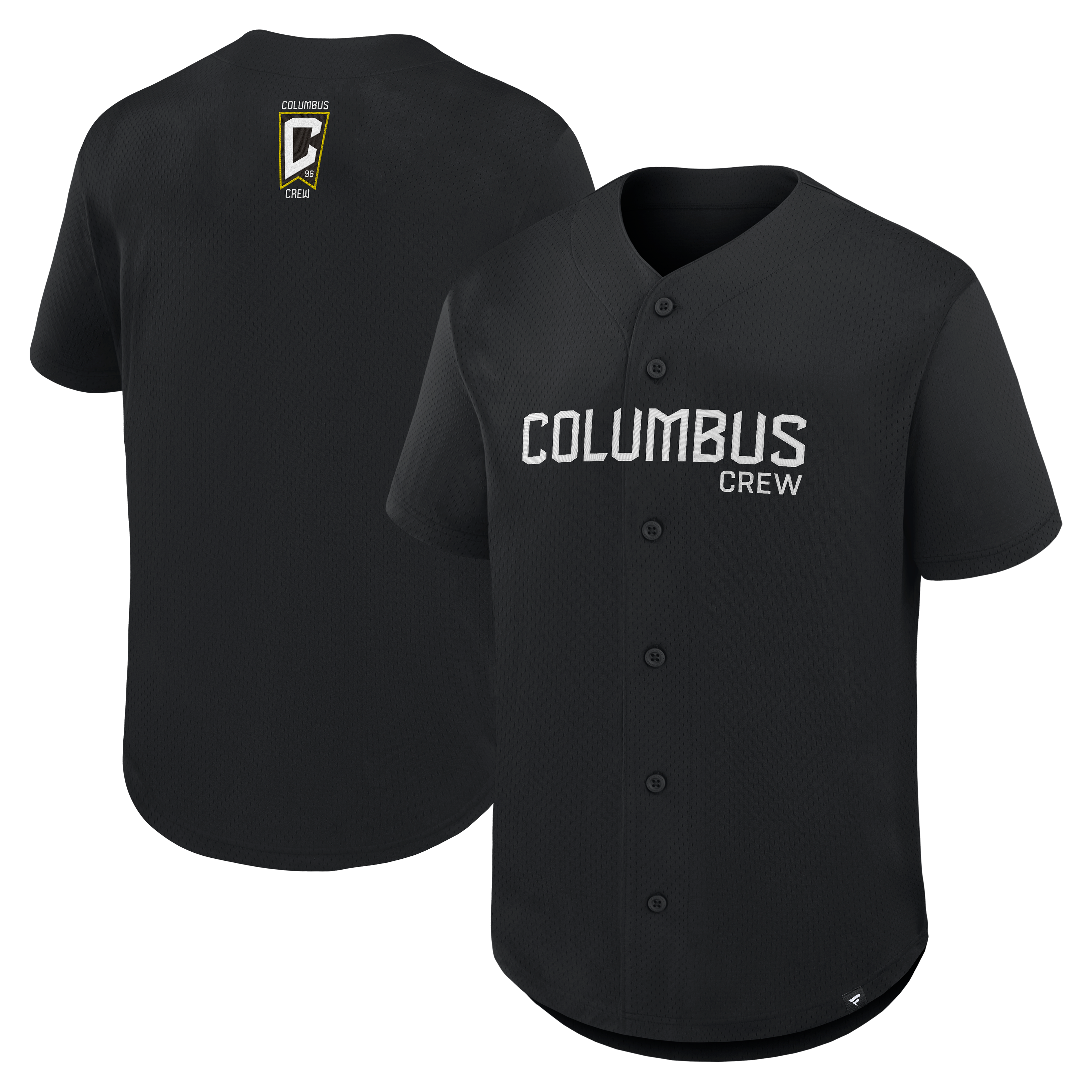Men's Fanatics Black Columbus Crew Maximum Intensity Button-Up Jersey