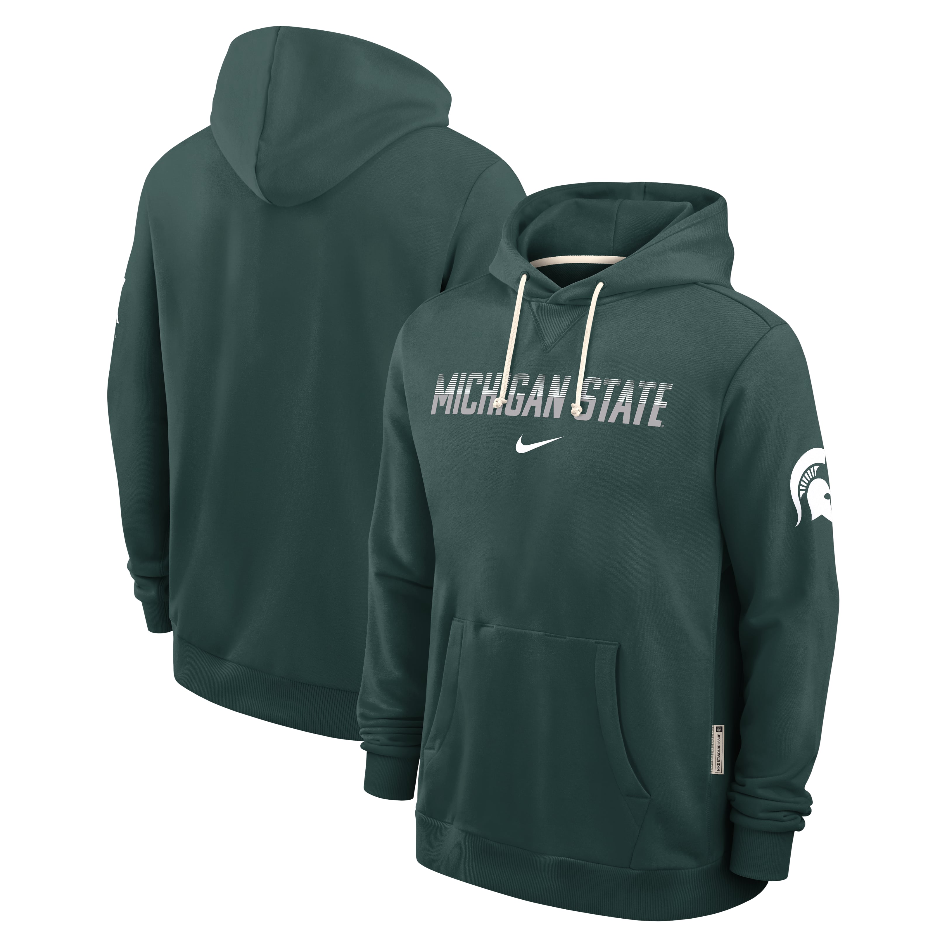 Men's Nike Green Michigan State Spartans 2026 Sideline Standard Issue Dri-FIT Hoodie