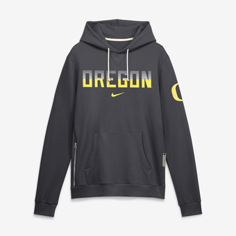 Men's Nike Anthracite Oregon Ducks 2026 Sideline Standard Issue Dri-FIT Hoodie