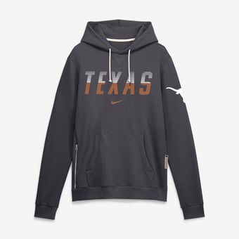Men's Nike Anthracite Texas Longhorns 2026 Sideline Standard Issue Dri-FIT Hoodie
