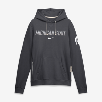 Men's Nike Anthracite Michigan State Spartans 2026 Sideline Standard Issue Dri-FIT Hoodie