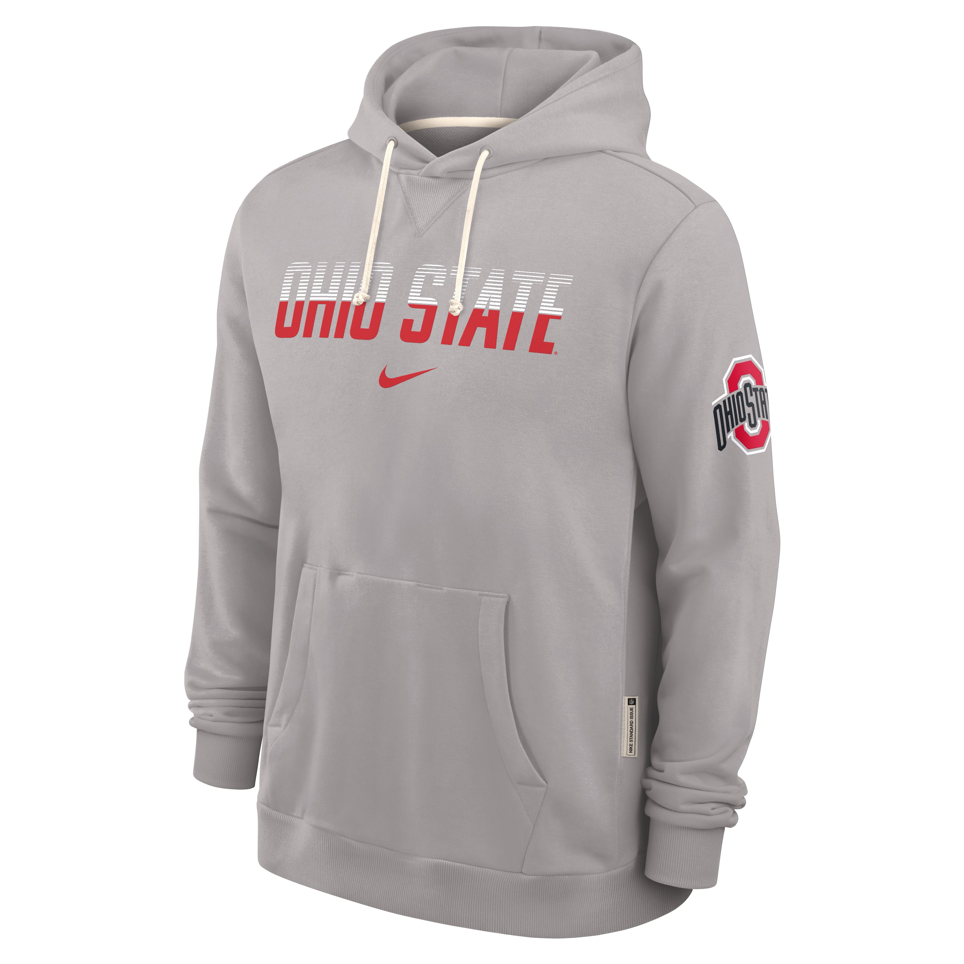 Men's Nike Gray Ohio State Buckeyes 2026 Sideline Standard Issue Dri-FIT Hoodie