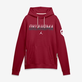Men's Jordan Brand Crimson Oklahoma Sooners 2026 Sideline Standard Issue Dri-FIT Hoodie