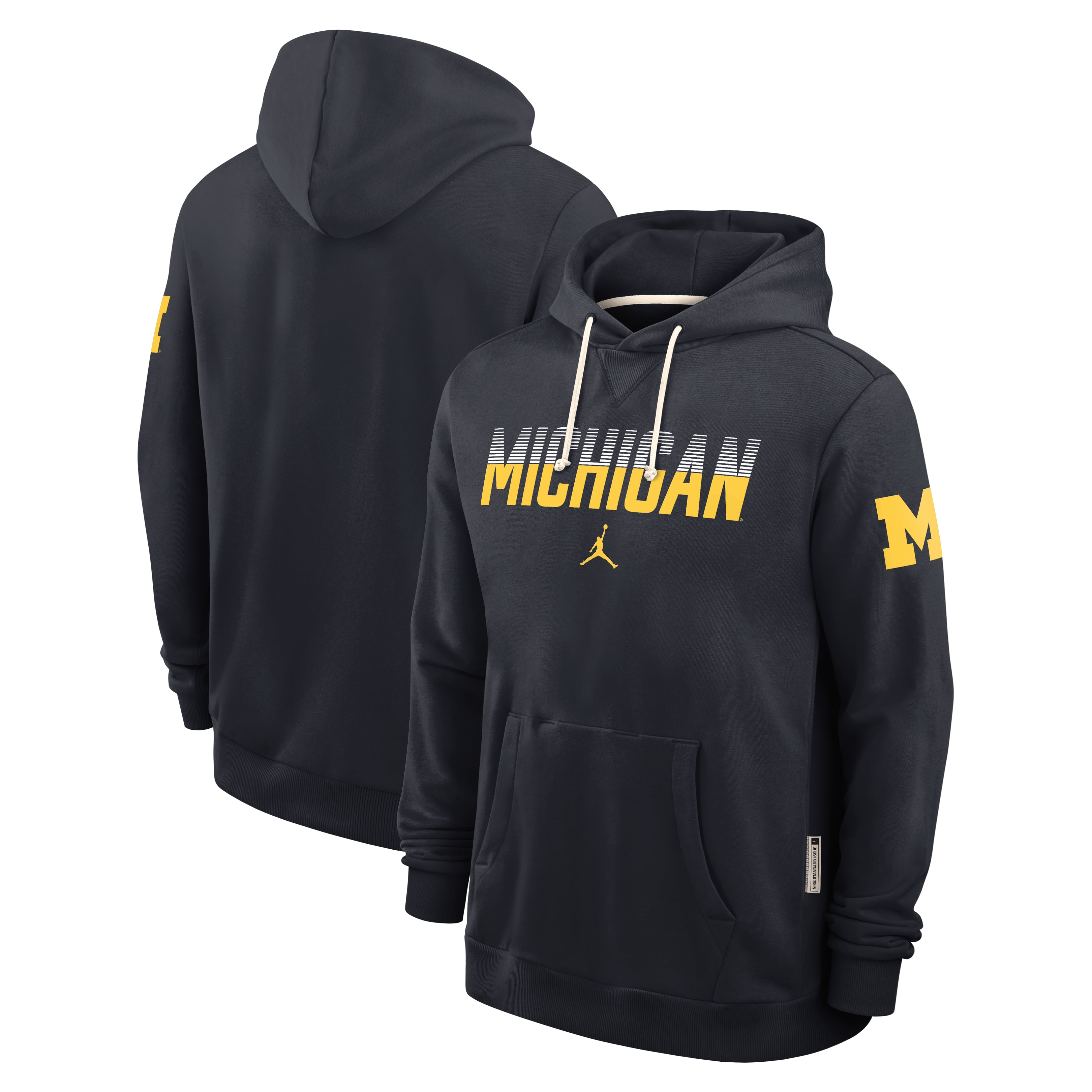 Men's Jordan Brand Navy Michigan Wolverines 2026 Sideline Standard Issue Dri-FIT Hoodie