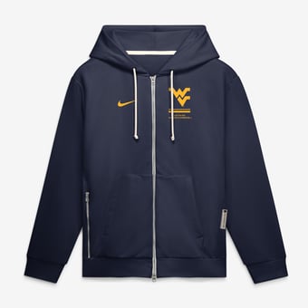 Men's Nike  Navy West Virginia Mountaineers 2026 Sideline Standard Issue Dri-FIT Full-Zip Hoodie