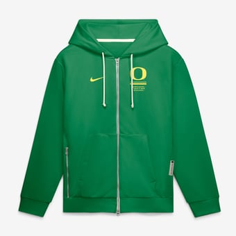 Men's Nike  Green Oregon Ducks 2026 Sideline Standard Issue Dri-FIT Full-Zip Hoodie