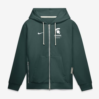 Men's Nike  Green Michigan State Spartans 2026 Sideline Standard Issue Dri-FIT Full-Zip Hoodie