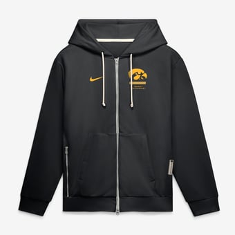 Men's Nike  Black Iowa Hawkeyes 2026 Sideline Standard Issue Dri-FIT Full-Zip Hoodie