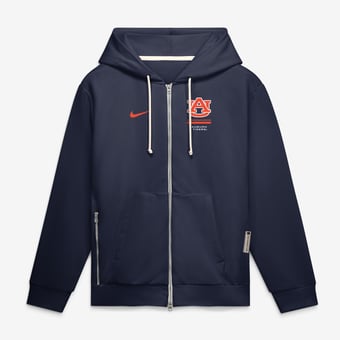 Men's Nike  Navy Auburn Tigers 2026 Sideline Standard Issue Dri-FIT Full-Zip Hoodie