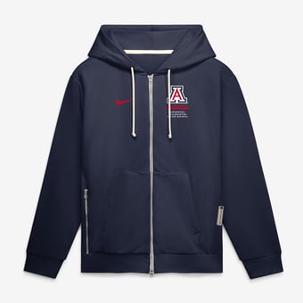 Men's Nike  Navy Arizona Wildcats 2026 Sideline Standard Issue Dri-FIT Full-Zip Hoodie