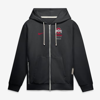 Men's Nike  Black Ohio State Buckeyes 2026 Sideline Standard Issue Dri-FIT Full-Zip Hoodie
