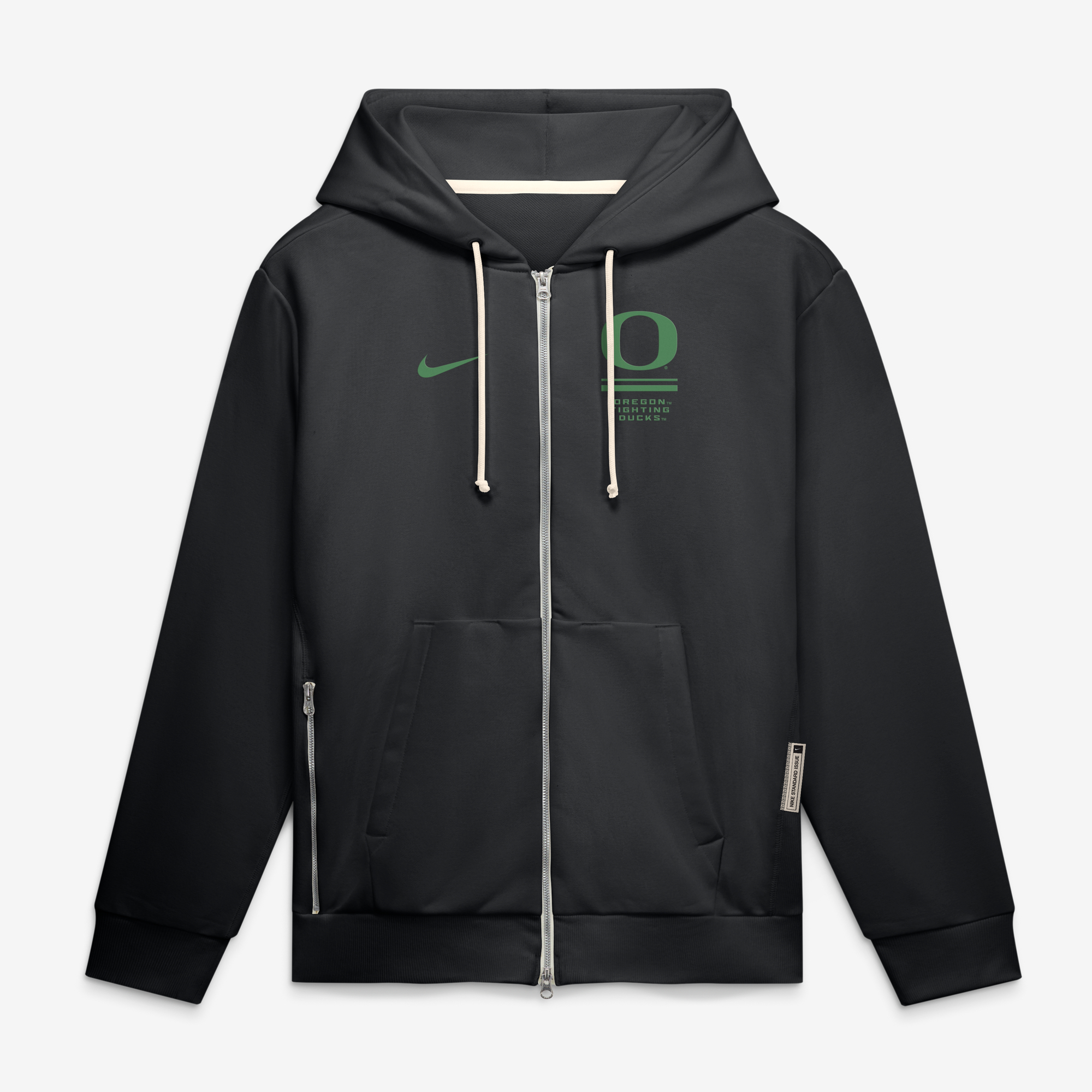 Men's Nike  Black Oregon Ducks 2026 Sideline Standard Issue Dri-FIT Full-Zip Hoodie