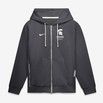 Men's Nike  Anthracite Michigan State Spartans 2026 Sideline Standard Issue Dri-FIT Full-Zip Hoodie