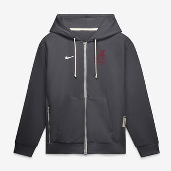 Men's Nike  Anthracite Alabama Crimson Tide 2026 Sideline Standard Issue Dri-FIT Full-Zip Hoodie