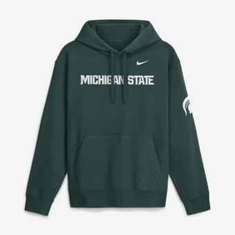Men's Nike  Green Michigan State Spartans 2026 Sideline Club Fleece Hoodie