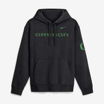 Men's Nike  Black Oregon Ducks 2026 Sideline Club Fleece Hoodie