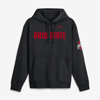 Men's Nike  Black Ohio State Buckeyes 2026 Sideline Club Fleece Hoodie