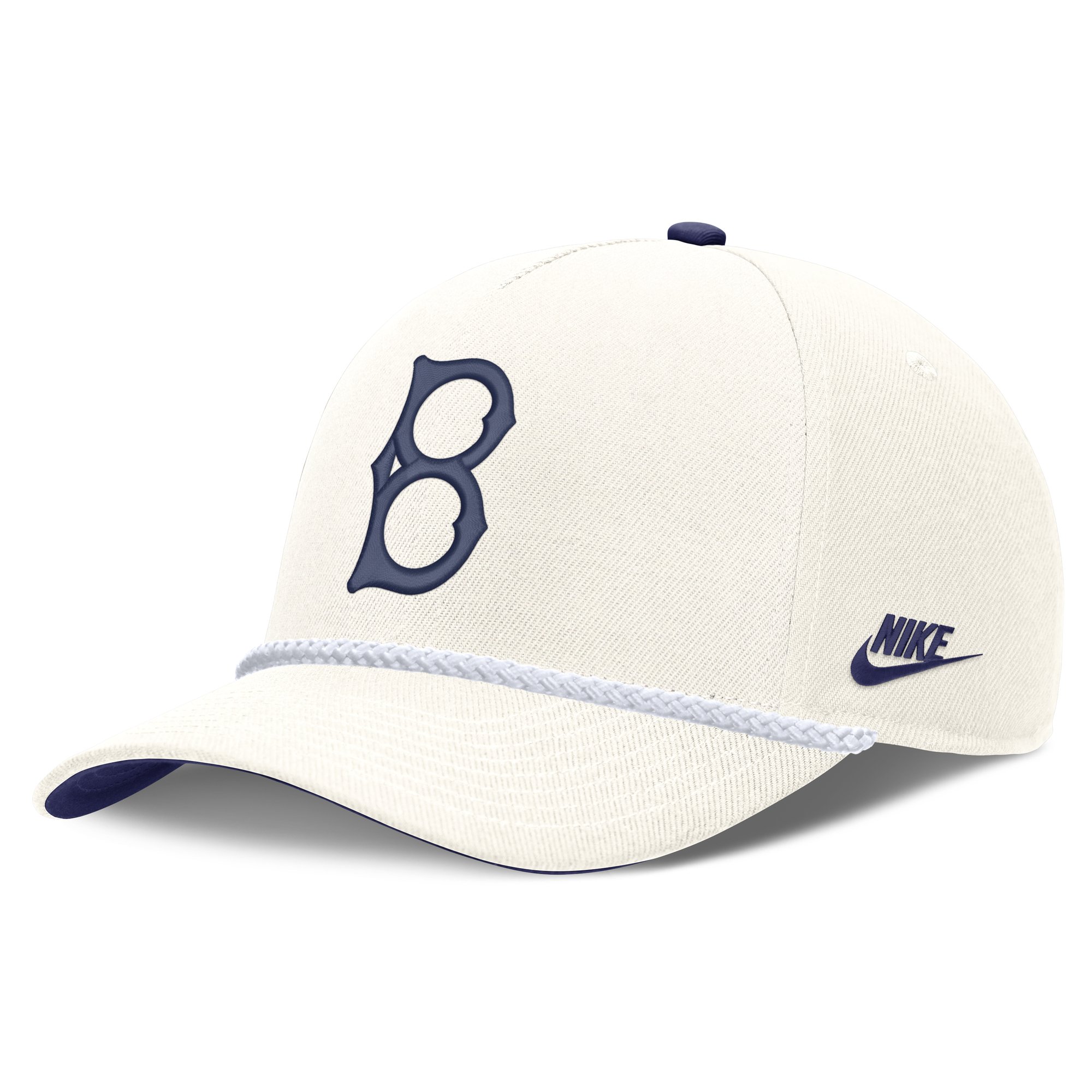 Men's Nike Cream Brooklyn Dodgers Cooperstown Collection Rise Adjustable Hat