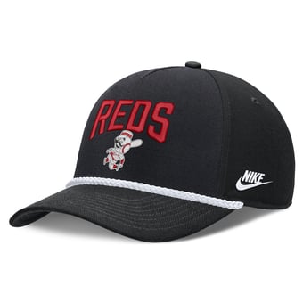 Men's Nike  Black Cincinnati Reds Cooperstown Rise Adjustable Hat