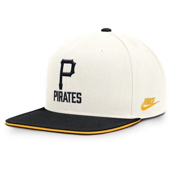 Men's Nike Cream/Black Pittsburgh Pirates Cooperstown Pro Dri-FIT Snapback Hat