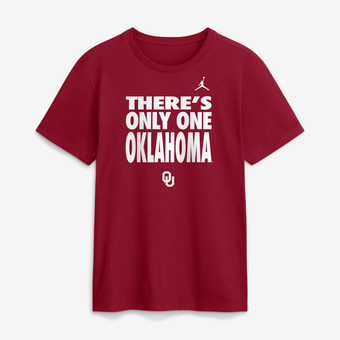 Men's Jordan Brand Crimson Oklahoma Sooners 2026 Sideline Dri-FIT Slogan T-Shirt