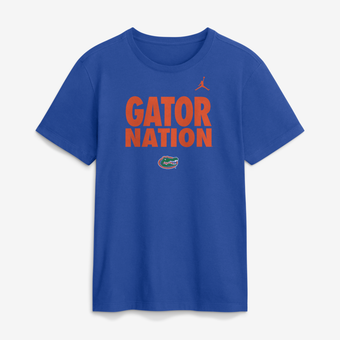 Men's Jordan Brand Royal Florida Gators 2026 Sideline Dri-FIT Slogan T-Shirt