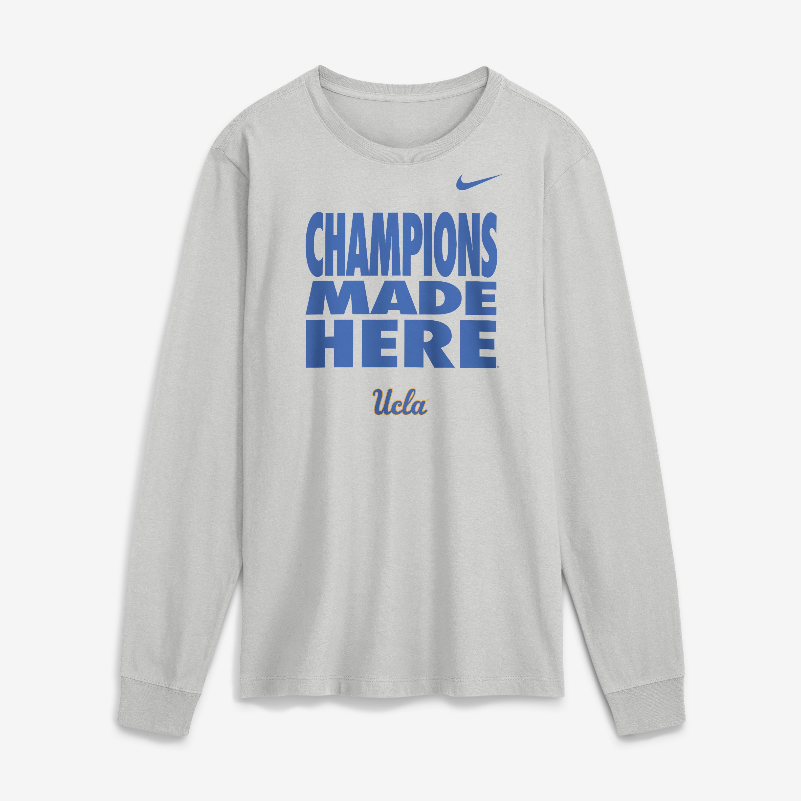 Men's Jordan Brand  Gray UCLA Bruins Sideline Slogan Dri-FIT Long Sleeve T-Shirt