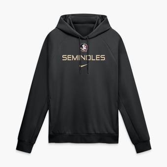 Men's Nike Black Florida State Seminoles Premium Performance Raglan Dri-FIT Hoodie