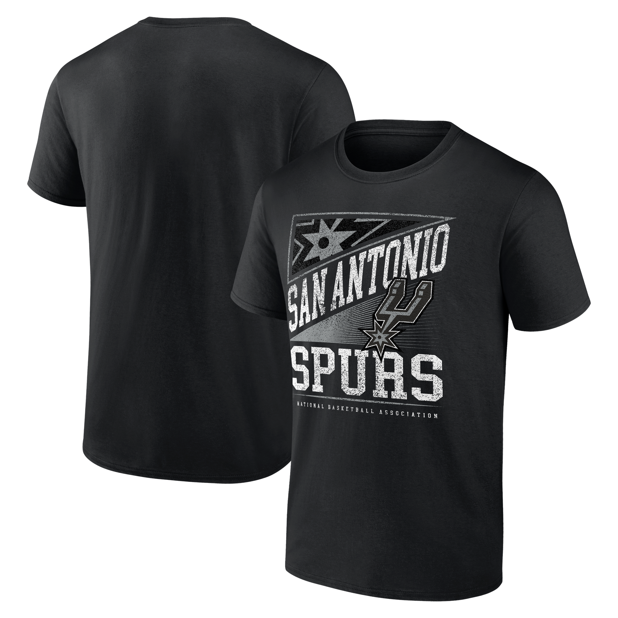 Men's Fanatics Black San Antonio Spurs Cotton T-Shirt