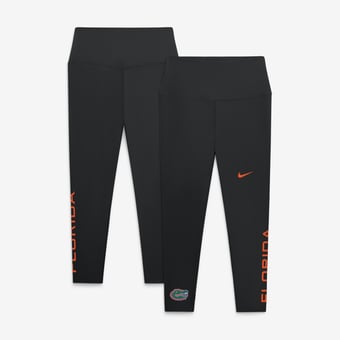 Women's Nike Black Florida Gators Zenvy High Rise Dri-FIT 7/8 Leggings