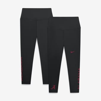 Women's Nike Black Alabama Crimson Tide Zenvy High Rise Dri-FIT 7/8 Leggings