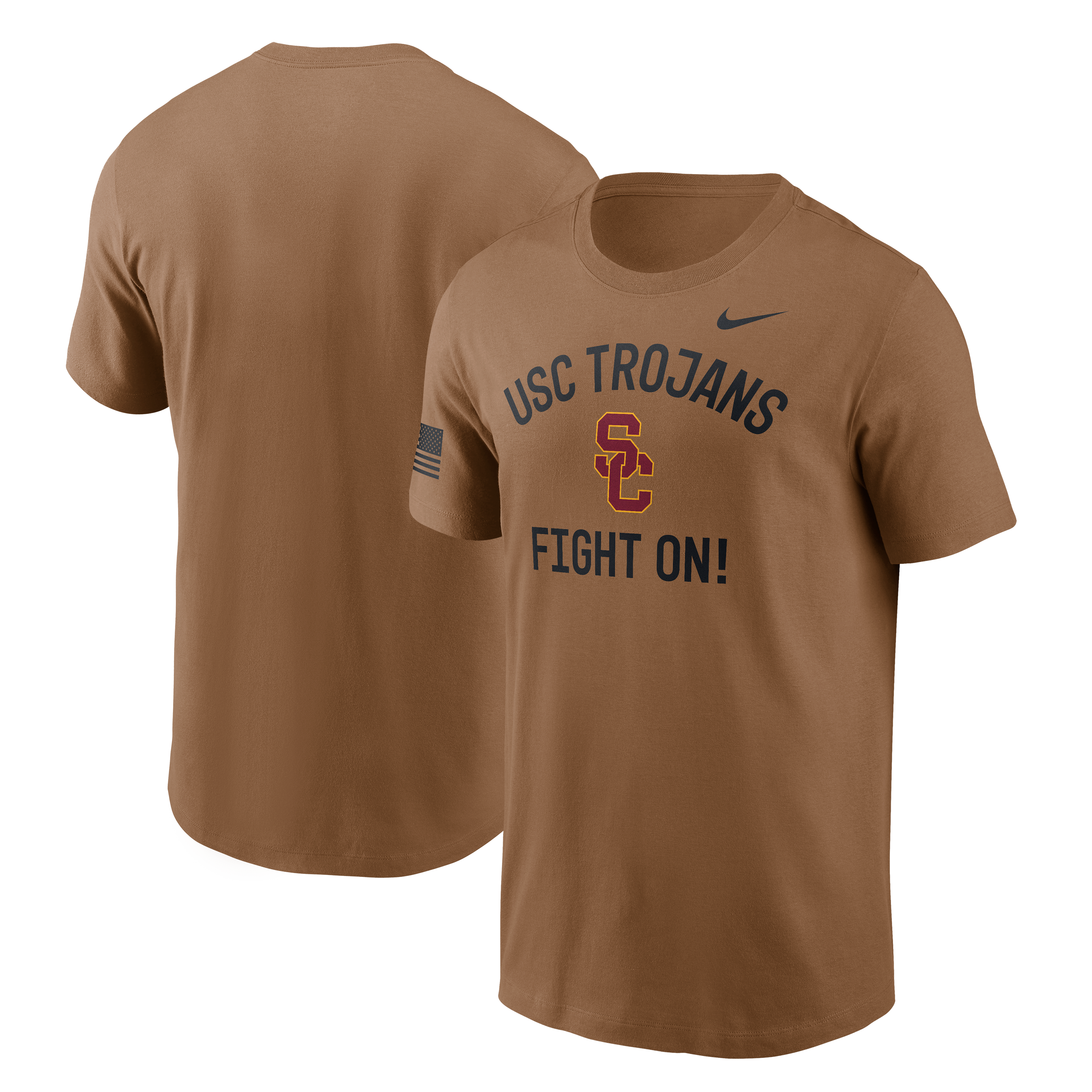 Men's Nike Brown USC Trojans 2026 Military Appreciation Sideline Dri-FIT T-Shirt